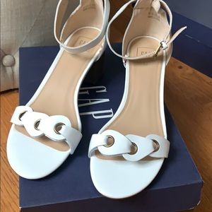 White Block Heel Sandals
